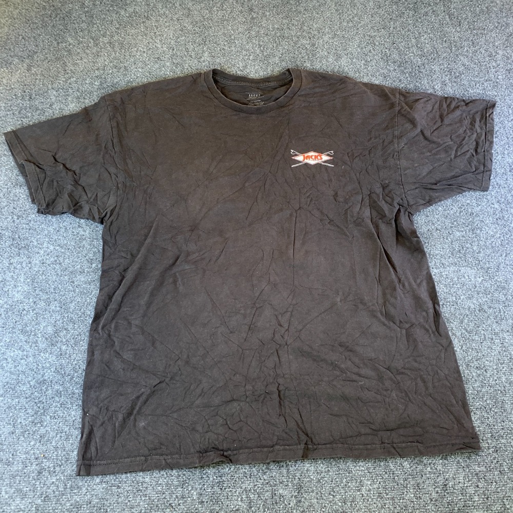 Jack's Surfboards T Shirt Mens 2XL Black Cotton Graphic Short Sleeve Pullover
